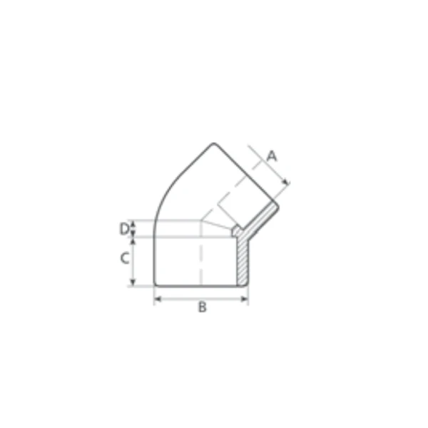 Aquatech Raccords Hydrauliques Pour Piscine Coude à Coller à 45° En PVC Pour Plomberie De Piscine - Diamètre 63 Mm 4 Aquatech Raccords Hydrauliques Pour Piscine Coude à Coller à 45° En PVC Pour Plomberie De Piscine - Diamètre 63 Mm – Image 2
