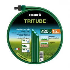 Fitt Tuyau D'eau Tuyau Arroseur Souple Tritube Arrosage Brumisateur Irrigation 15m Vert