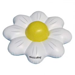 Swimline Bouées Et Matelas Gonflables Ballon Marguerite Flottante Gonflable Piscine Diamètre 60 Cm Blanc Jaune