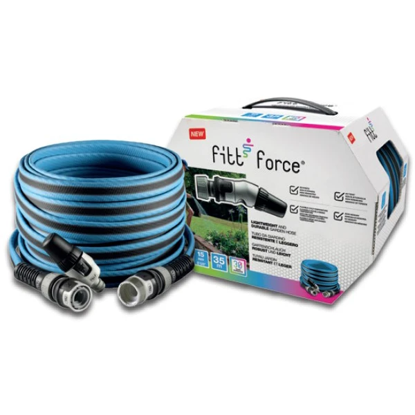 Tuyau D'eau Tuyau Arrosage Fitt Force équipé 15 Mm 5/8" Longueur 35 Mètres Bleu 3 Tuyau D'eau Tuyau Arrosage Fitt Force équipé 15 Mm 5/8" Longueur 35 Mètres Bleu