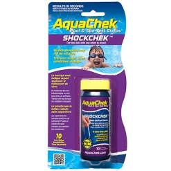 Produit D'entretien Piscine Languettes D'analyse Piscine - Shockchek Aquachek - Analyse Pour Traitement De Choc - 10 Languettes