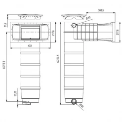 WELTICO Raccords Hydrauliques Pour Piscine Skimmer Avec Filtre Pour Piscine - Skimfiltre A400 Elegance Liner C7 - Ouverture 400 X 200 Mm -Espace vert et piscine Soldes Boutique p255875 pic2