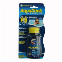 Aquachek Produit D'entretien Piscine Languettes D'analyse Piscine Spéciales Biguanide PHMB - Flacon De 25 Languettes
