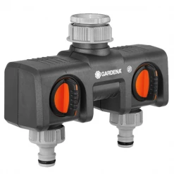 Sélecteur D'arrosage Sélecteur D'arrosage à 2 Sorties - Gardena - Débit D'eau Réglable Et Blocable 8193-20