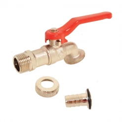 Fitt Robinet D'arrosage Robinet Arrosage 20/27 Raccord Nez Boisseau Sphérique 15/21 Laiton